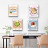 Английский завтрак Ретро-хлеб Декор кухни Еда Искусство Настенная картина на холсте Комната Домашний декор Винтажный гуакамоле Тако Современный постер