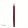 3 Pairs Creative Sugar Bean Alloy Chopsticks Portable Chopsticks Household Chopsticks Tableware