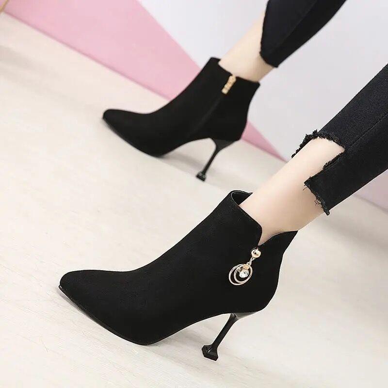 Fashion Women's Ankle Boots With Tassels Suede Moccasin Large Size Warm Booties On Promotion Pu Offer Autumn New In Female Short Shoes