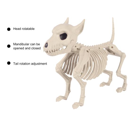 Украшение в виде скелета собаки на Хэллоуин, реалистичная пластиковая фигурка из костей животных для украшения дома и на улице на Хэллоуин, сувениры для вечеринок