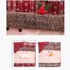 Christmas Chair Cover Snowflake Plaid Snowman Square Seat Slipcover Home Decor 1pc
