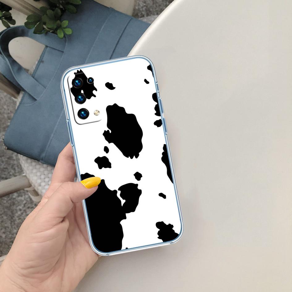FM14 Cartoon Cow Soft Shell Transparent Phone Case for Motorola Moto G7 G8 G9 G84 G85 G73 G24 G15 Z2 Play Power Plus