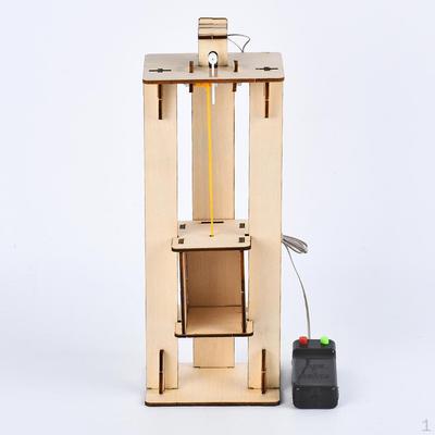 Деревянный DIY краситель ручная рукоятка модель игрушечного лифта