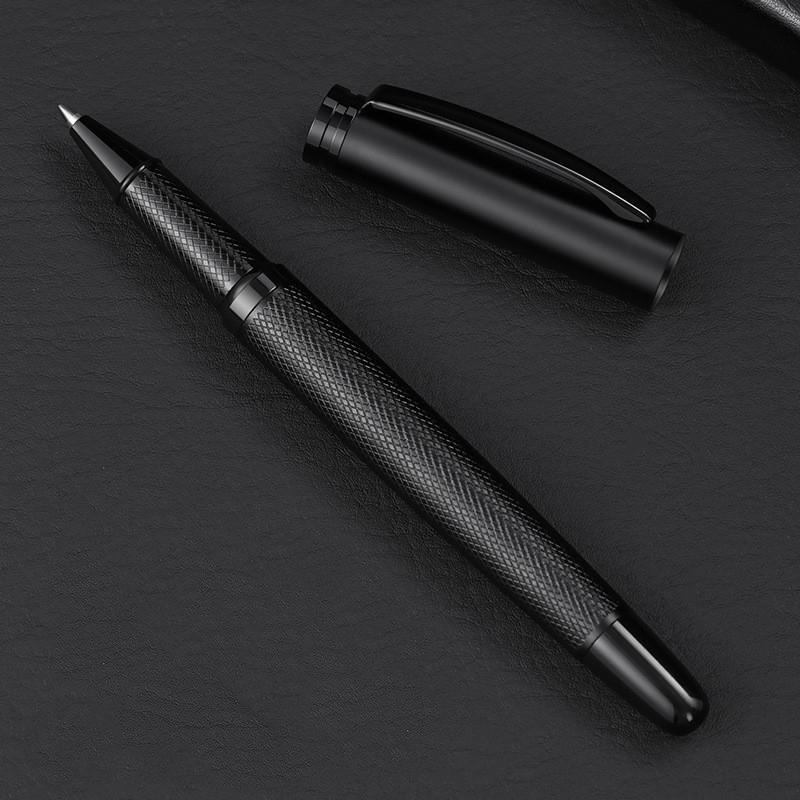 Деловая черная металлическая матовая ручка-подпись, школьно-офисная пишущая шариковая ручка