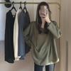 2025 Korean-Style Oversized Hooded Sweater - Women's Trendy, Lightweight, Long-Sleeve Pullover for Spring and Autumn