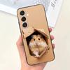 Милый Чехол для Телефона с Мышью, Крысой, Хомяком для Samsung Galaxy A13, A21s, A22, A31, A32, A52, A53, A71, A80, Мягкий Черный Корпус