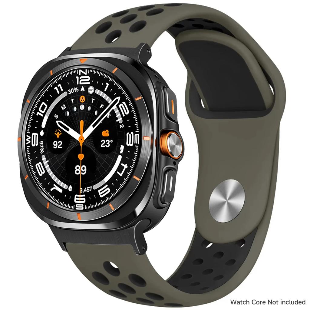Силиконовый ремешок для Samsung Galaxy Watch 8 40 мм 44 мм 8 Classic 46 мм Спортивный дышащий браслет для Galaxy Ultra 2025 47 мм Ремешок