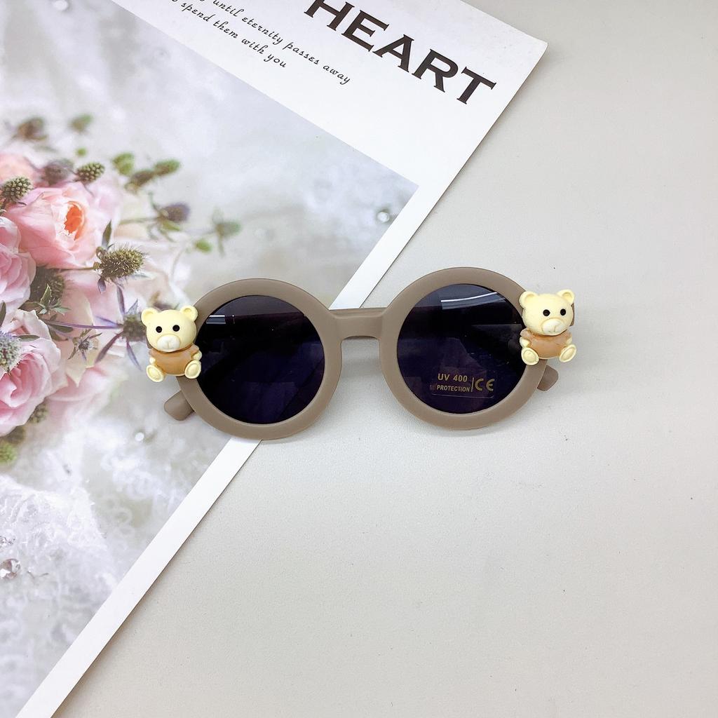 Веселье для детей, милые детские солнцезащитные очки, модные для мальчиков и девочек, солнцезащитные очки в виде медвежат, солнцезащитный крем, солнцезащитные очки с защитой от солнца и ультрафиолета.