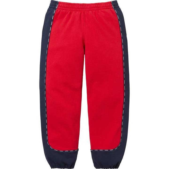 Supreme Piping Sweatpant Red