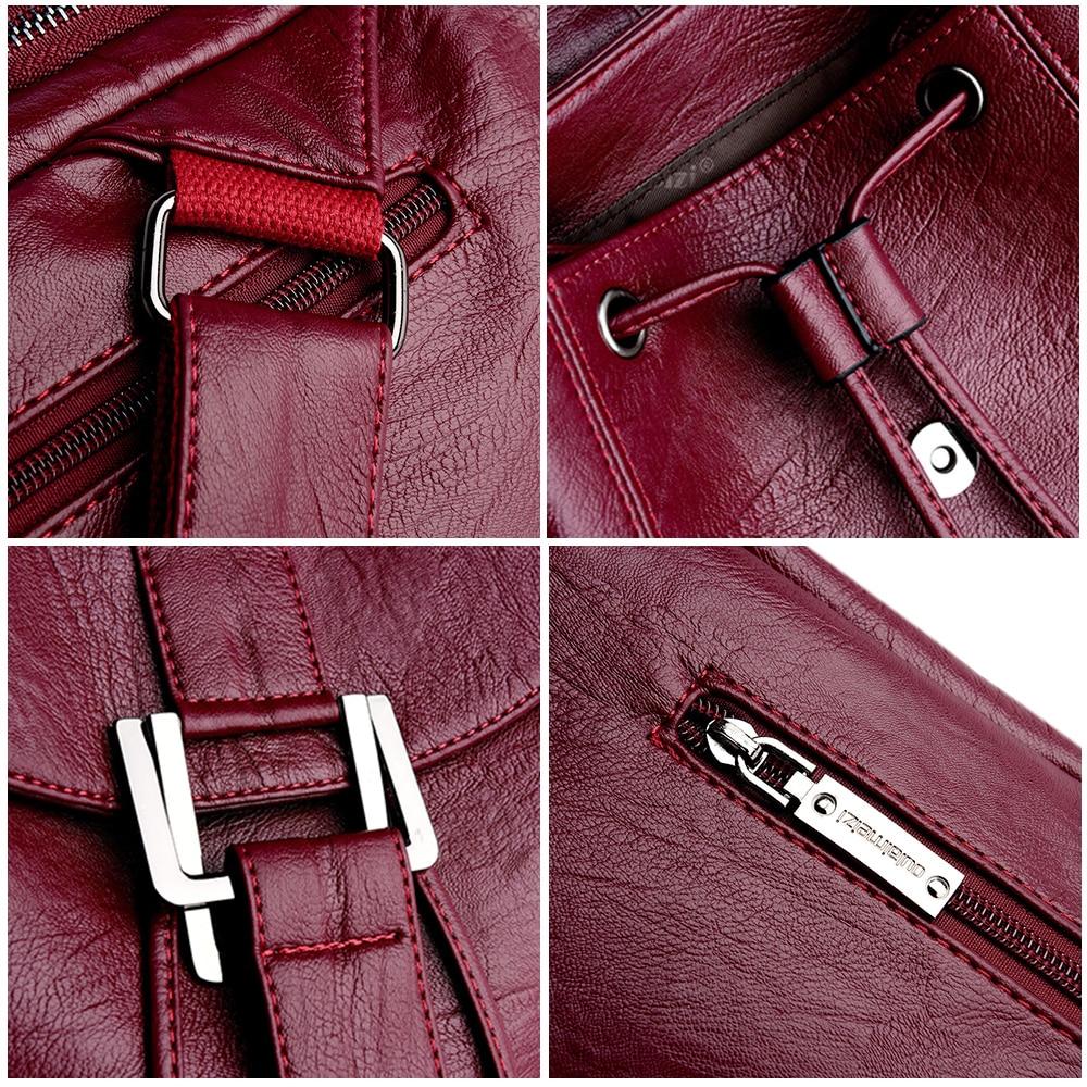 Высококачественный кожаный рюкзак женский, Новое поступление, модный женский рюкзак, авоськи, большая вместительная школьная сумка Mochila Feminina