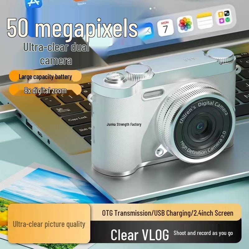 Retro HD Dual Camera for Students - Compact Digital Travel Camera