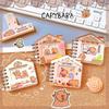 Эстетичный блокнот Capybara Kawaii Mini Writing Pad, список дел, цветная страница, дневник, блокнот для студента