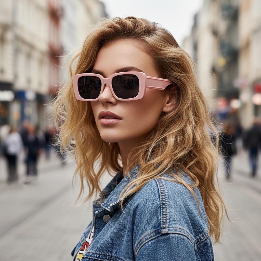 High Street Style Thick Frame Square Sunglasses Hd UV400 Protection Sun Glasses Unisex Fashionable Sunglasses 5224