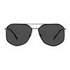 Thin Frame Sunglasses Square Frame Sunglasses Women's Light Grey Gradient Dark Blue