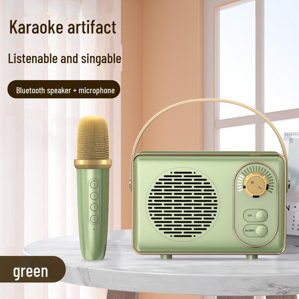 Портативный беспроводной Bluetooth микрофон для пения динамик