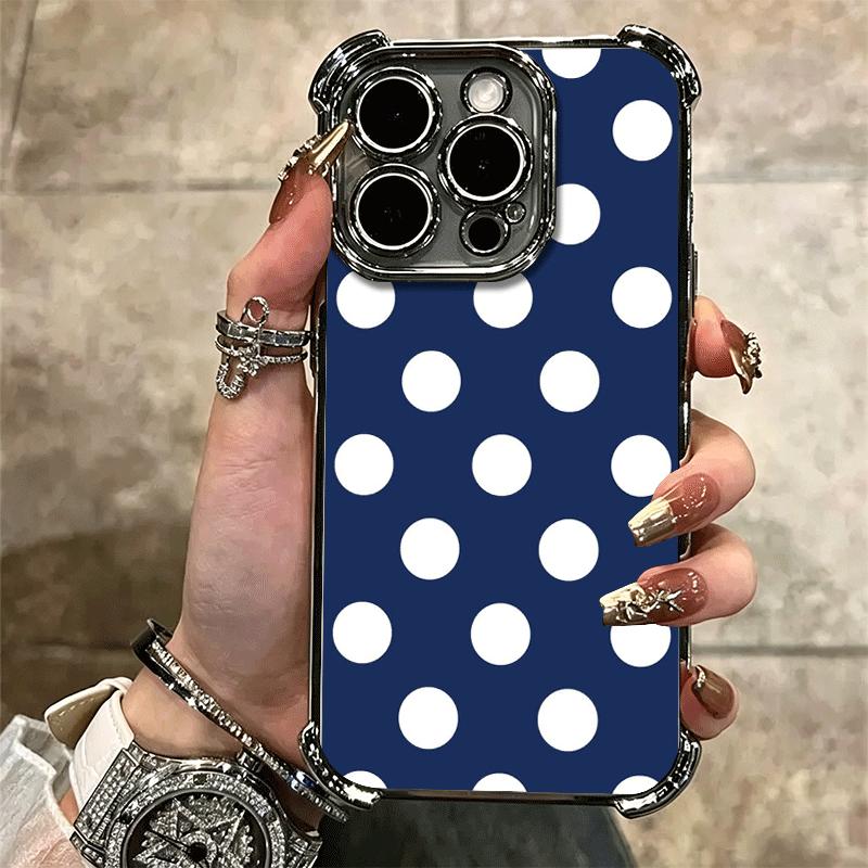Арт-дизайн в горошек Мода Мягкий чехол для телефона Для iPhone 15 16 17 Air 14 Pro Max 16E Plus 13 12 Mini Покрытие Защита от падения Fundas