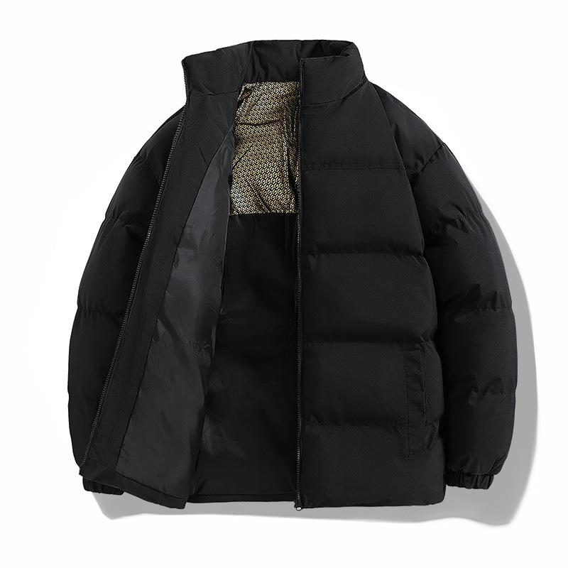 Утепленная куртка из утолщенного хлопка, воротник-стойка, ветрозащитная и теплая, хлопковая одежда, модная, универсальная, с цветовой блокировкой, новая куртка