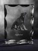 Jagdterrier - crystal with a picture of a dog, glass statuette with a picture, unique frame with a picture from Art-Dog brand