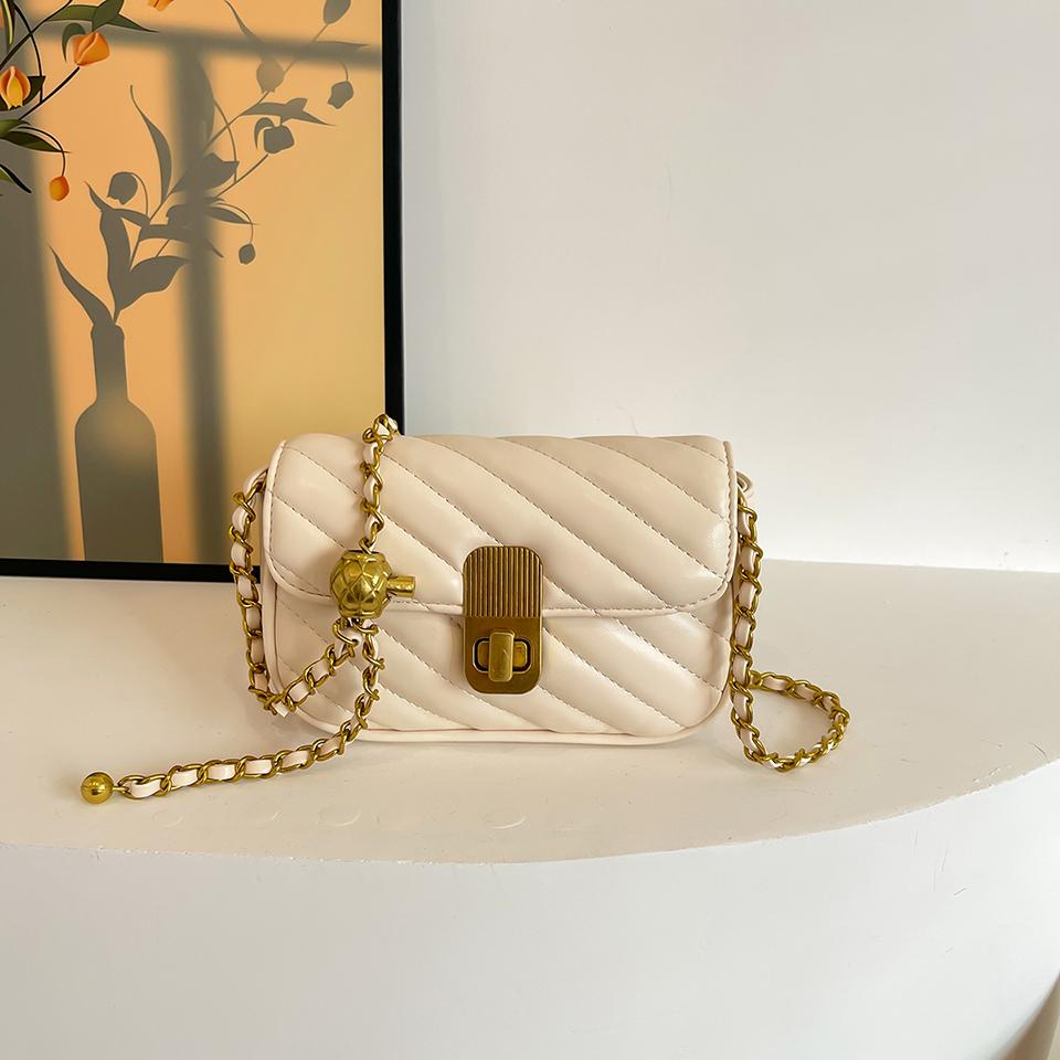 Сумка-мессенджер Pure Color Chain на одно плечо, маленькая квадратная женская сумка, в которую можно положить мобильный телефон
