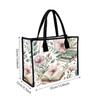 Vintage Floral Book Printed Tote Bag Daily Use Large Capacity Handbag