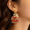 Christmas Mouse Acrylic Earrings 1 Pair Cute Earrings 2D Flat Cartoon Animal Dangle Fun Holiday Jewelry for Girls Drop Women Glitter Star