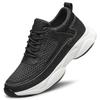 Fashion Breathable Sneakers Man Elevator Shoes Height Increase Insole 8cm Black Taller Shoes Men Leisure Fashion Sports Plus Size 37-44