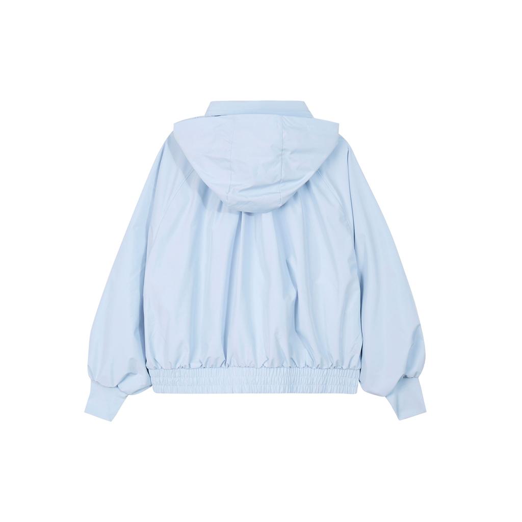 Adidas Solid Color Casual Hooded Long Sleeve Jacket Women Jackets Blue IM8843