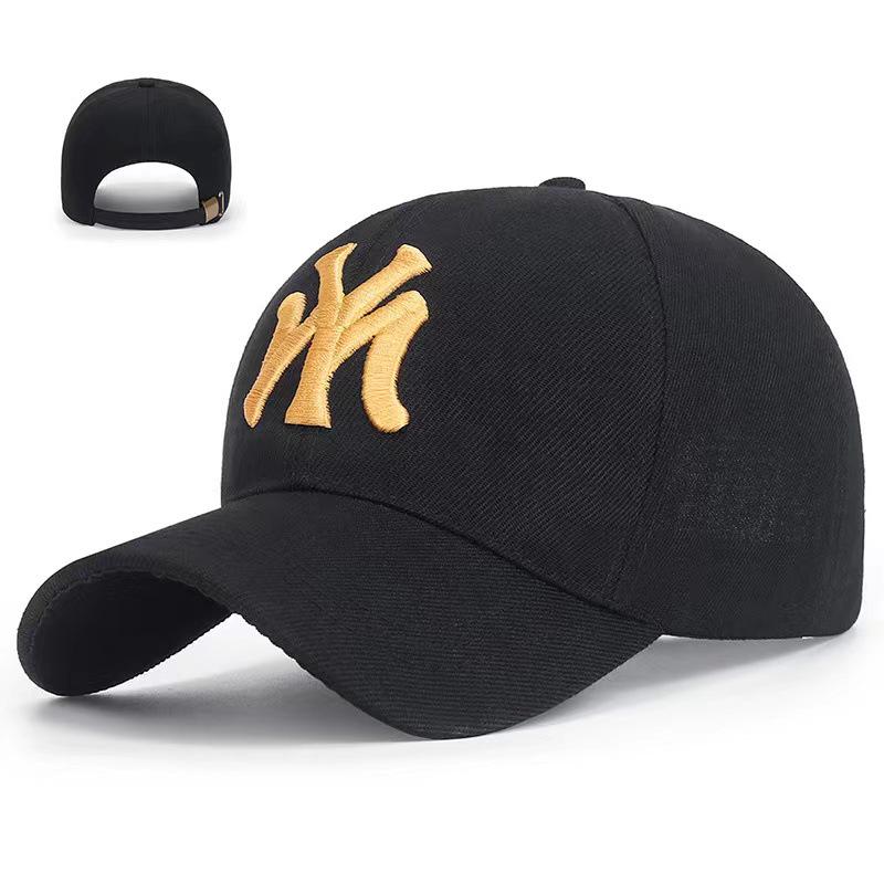 Korean Style Women's Duckbill Cap with "MY" Embroidery - Spring/Autumn Fashion, Casual Baseball Hat for Outdoor Sunshade.