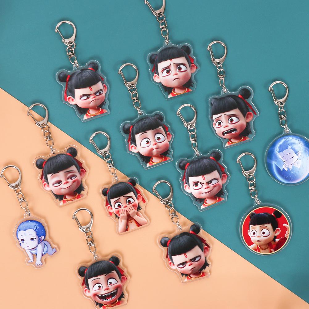 Брелок Nezha Фигурка Игрушка Ao Bing Подвеска для Мужчин Женщин Рюкзак Смешной Подвеска Брелок