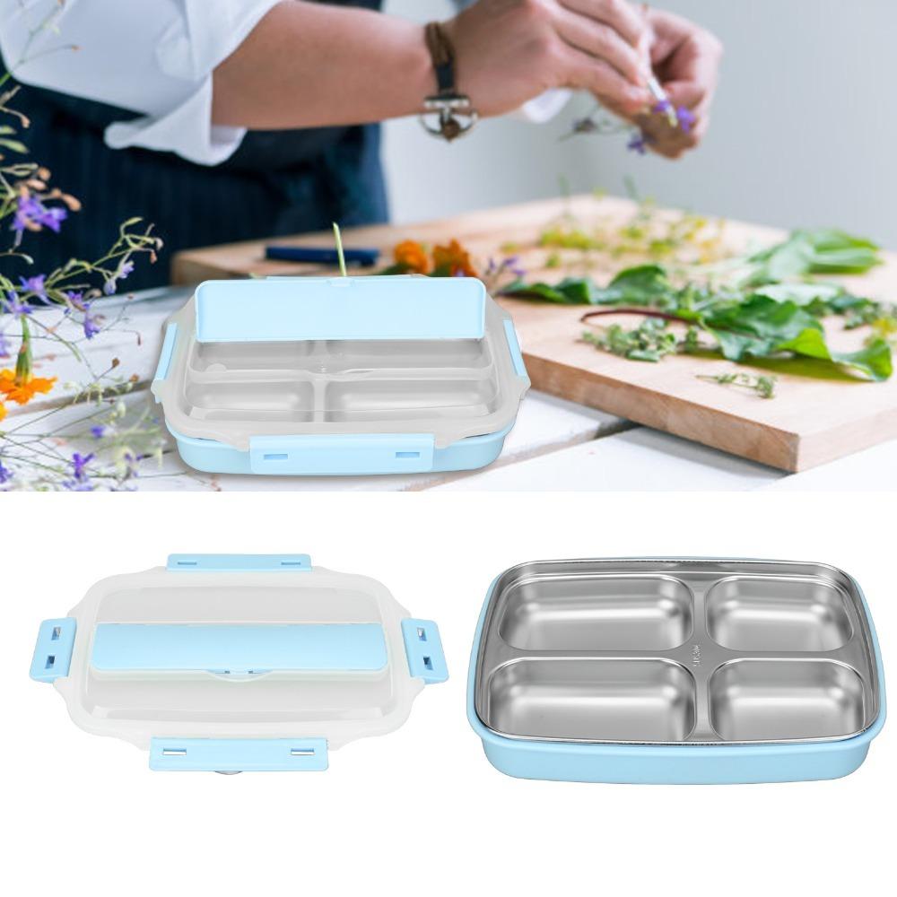 4 Compartment Leakproof Lunch Box 1.2L Bento Lunch Box Cute Food Storage Container For Travel