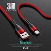 3x Câble USB-C Nylon Charge Rapide pour Samsung Galaxy A25 A15 A05s A35 A55 A56 - Rouge 1M