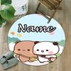 Customizable Yier BuBu Bear3 Round Non-Slip Carpet - Ideal for Garden, Picnic, Office, Perfect for Decoration, Suitable For All Seasons