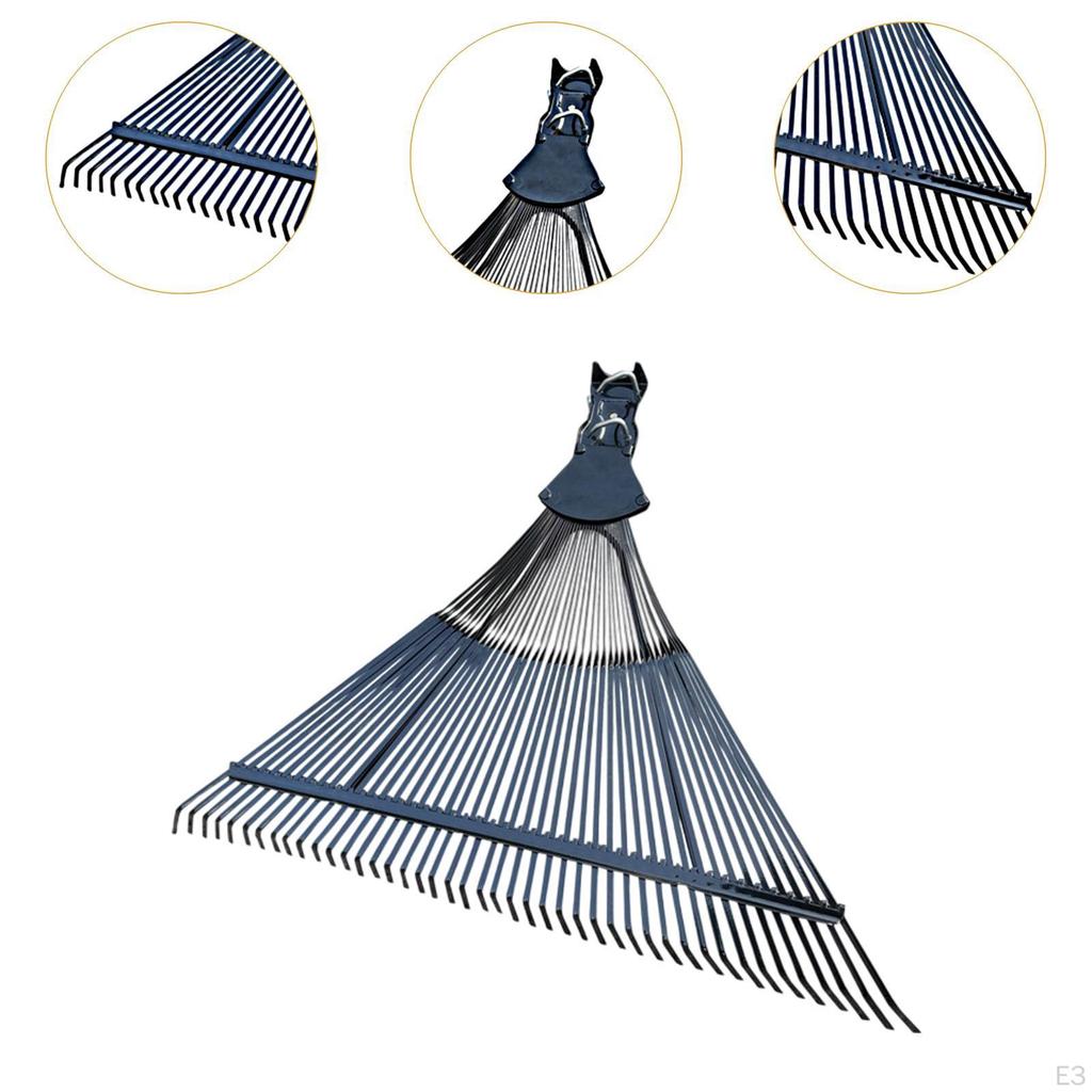 Garden Rake Head Hand Landscape Casting Drainer Leaf Replacement for