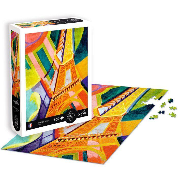 Puzzle - SENTOSPHERE - Calypto - 500 pièces - Tour Eiffel - Robest Delauney - Toucher soyeux - Dès 8 ans