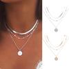 Multilayer Charm Necklace Adjustable Neck Decoration Not Deformed