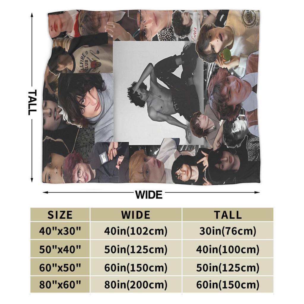Finn Wolfhard Blanket Quality Super Soft Throw Blanket Winter Kids Adult Outdoor Comfortable Bedspread