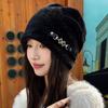 Свободная версия Тонкая шапка Женская набивная уличная Hattechknitting Hat