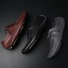 Модные мужские мокасины, повседневные кожаные туфли на плоской подошве, дизайнерские, на шнуровке, большие размеры 38-47, мужские мокасины, обувь для вождения