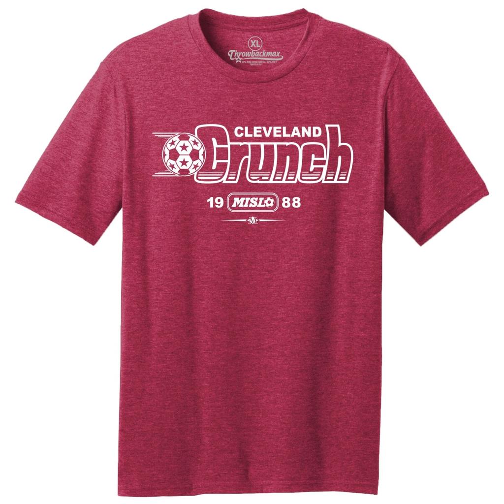 Cleveland Crunch 1988 Logo MISL Soccer TRI-BLEND Tee Shirt