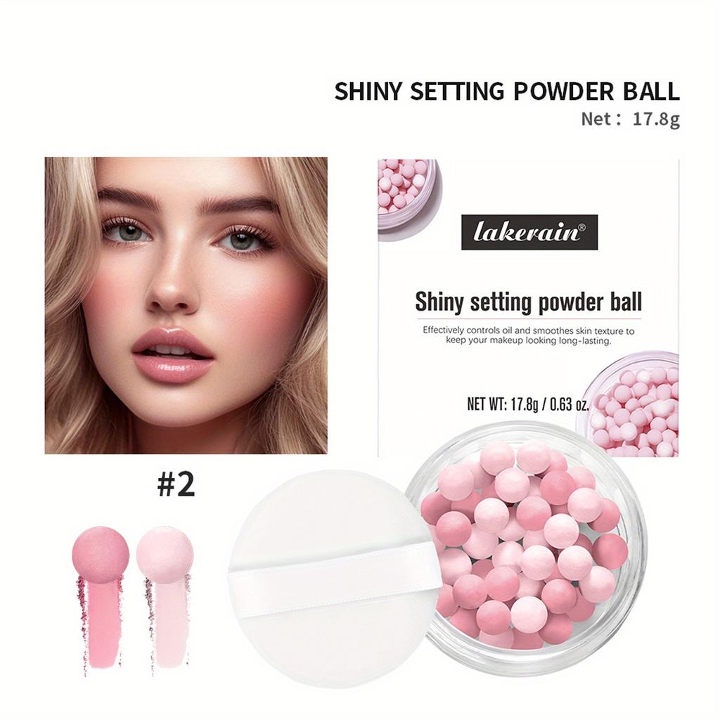 2 цвета рассыпчатой пудры в шариках для фиксации, контурирования, длительного увлажнения, контроля жирности и отсутствия липкости. Установка порошка