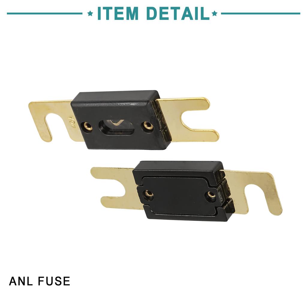 ACROPIX ANL Предохранитель 40А Автомобиль Транспортное средство Грузовик Мотоцикл Лодка Авто Аудио Усилитель Черный 5шт