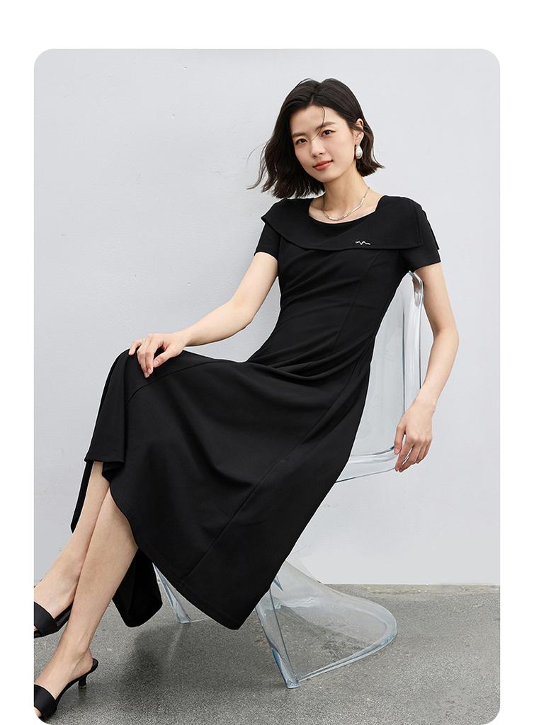Qianqian French Style Square Neck Dress
