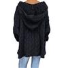 Women Fashion Loose Large Size Solid Color Hood Long Sleeves Sweater Tops