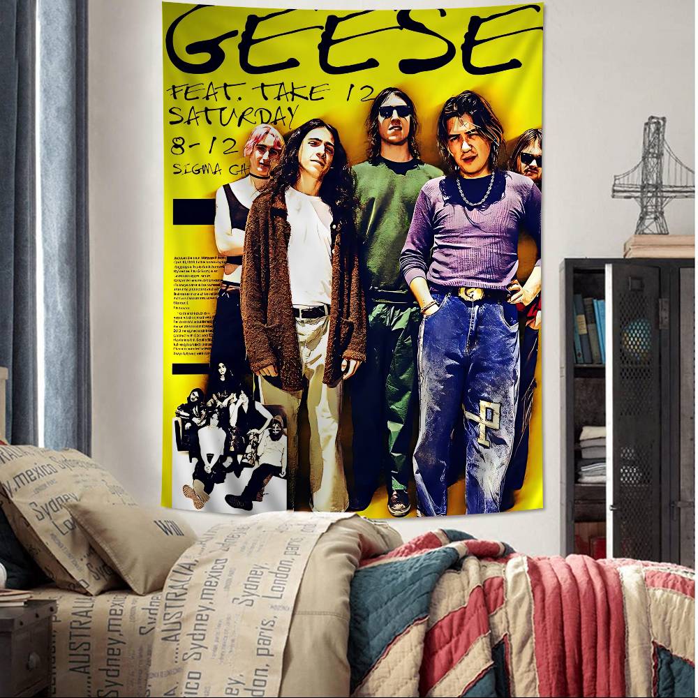 Band Ggeese Cartoon Tapestry Wall Hanging Decoration Household Home Decor