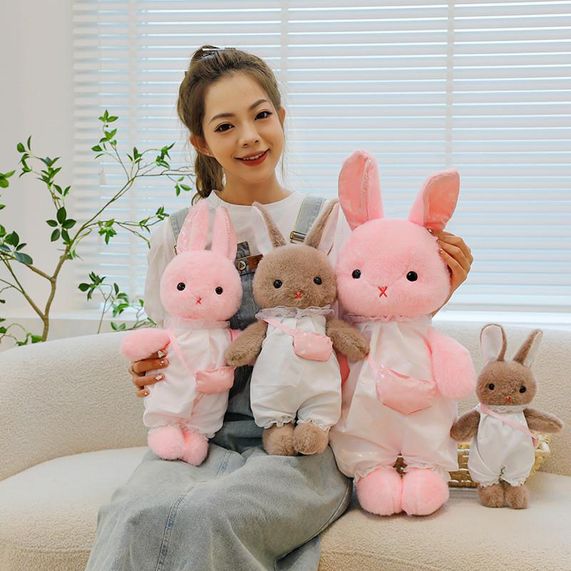 Adorable Plush Rabbit Doll For Kids And Adults Soft Comforting Hugging Pillow