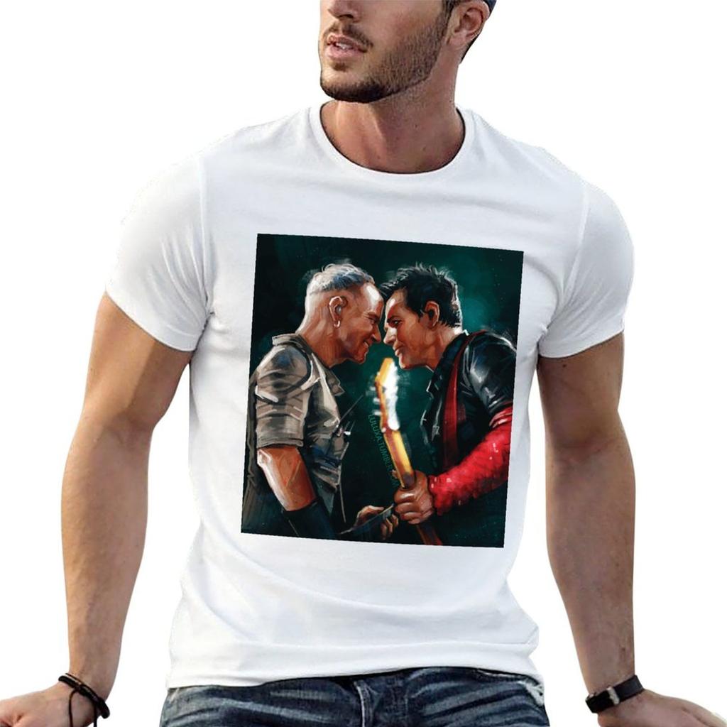 Guitar Duo TShirt Basic Solid Tee for Daily Use