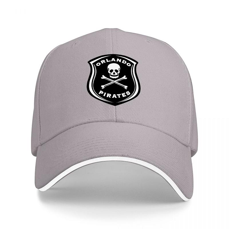 Бейсболка Orlando Pirates с рисунком «Череп и кости» Черная с белой отделкой и логотипом Регулируемый размер для взрослых