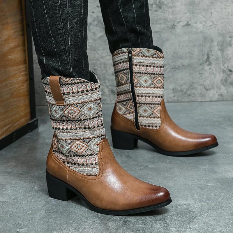 Fashion Male Shoes All-match Desert Boots Men Shoes Stylish Men Casual High Top Shoes Male Comfortable Motocross Boots