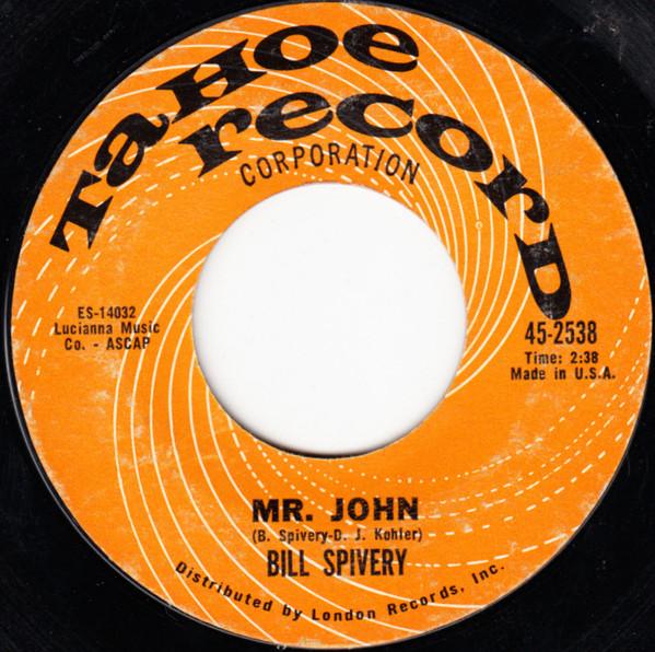 7-дюймовая пластинка WILLIAM SPIVERY - Mr. Джон 452538 Тахо 1964 США Поп Б/у