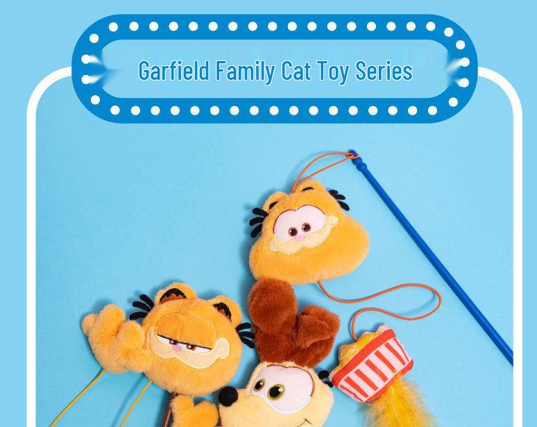 Игрушка-дразнилка для кошек Garfield с отпечатком лапы: Саморазвлекающаяся плюшевая игрушка, устойчивая к царапинам и укусам